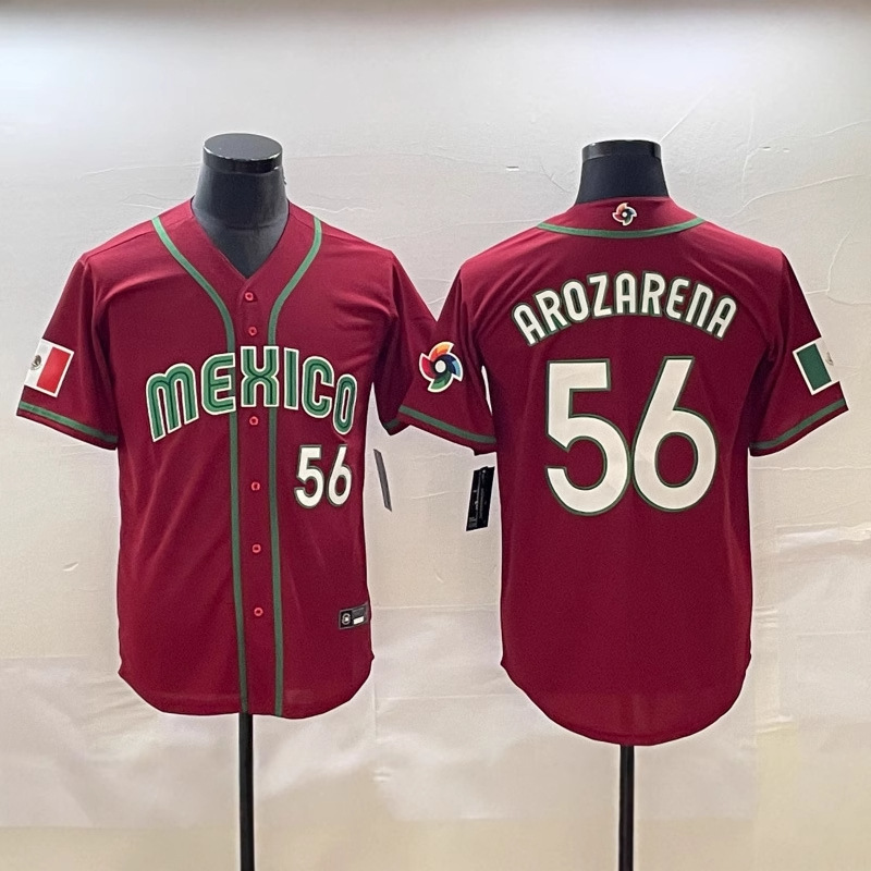 2026新款欧美MLB美式棒球衫刺绣棒球服短袖墨西哥队外贸现货56号