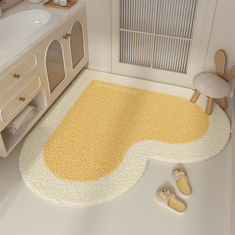 Simple and Heart-Warming Solid Color Faux Cashmere Carpet, Soft and Skin-Friendly Bathroom Decorative Rug, Absorbent and Cooling Foot Mat for the Sink Area Simple and Heart-Warming Solid Color Faux Cashmere Carpet, Soft and Skin-Friendly Bathroom Decorative Rug, Absorbent and Cooling Foot Mat for the Sink Area
