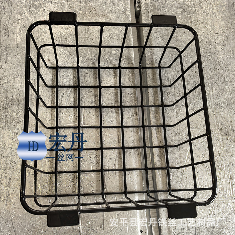 可定制黑色浸塑网篮铁线网篮置物架金属收纳网筐网篮铁质储物篮
