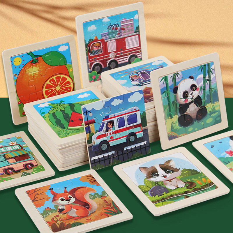 Wooden cartoon brainteaser