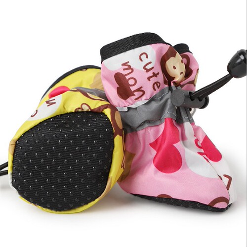 Puppy shoes, summer breathable Teddy shoes, a set of 4 Bichon Frize pets, four-season foot covers, summer waterproof rain boots