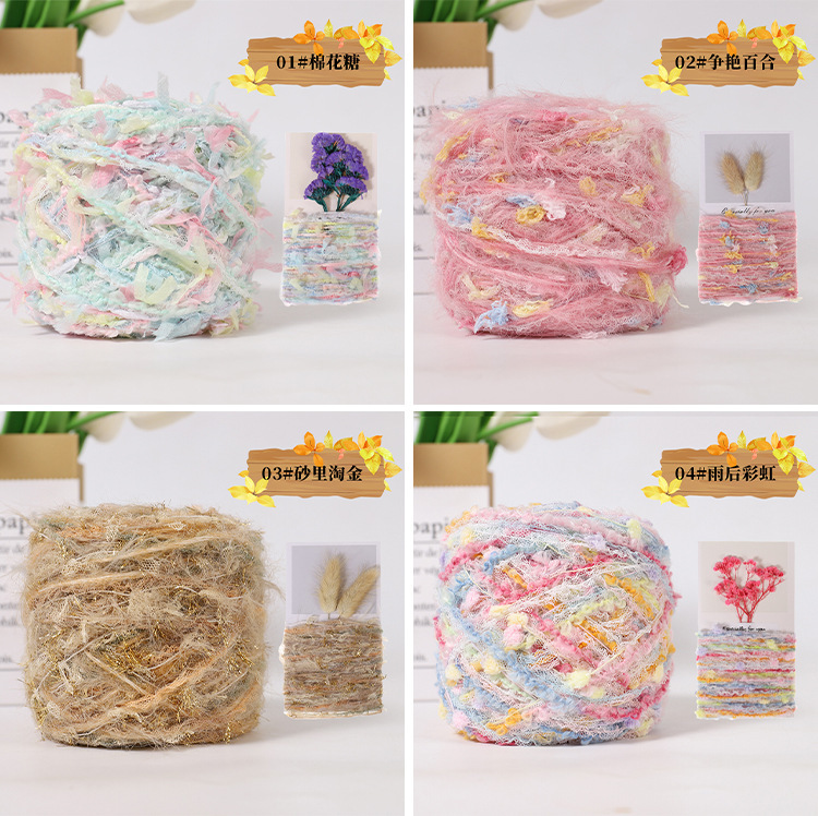 Y Hand Mixed Thread Special Fancy Yarn Handmade DIY Gradient Wool Ball Ball Thread Crochet Large Circle Yarn Section Dyed Thick Wool