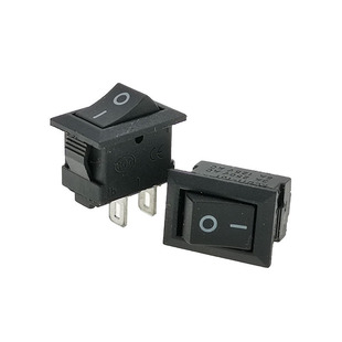 Manufacturer Wholesale High Temperature Resistant Waterproof 2-Pin 2-Speed Kcd11 Copper and Iron Small Boat-Shaped Switch Black Rocker Switch