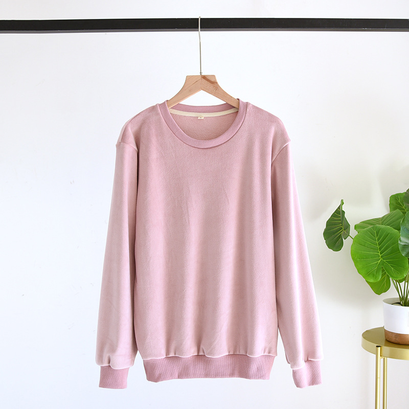 Directo de fábrica pareja Otoño e Invierno Nueva Isla suéter terciopelo caliente desgaste del hogar traje manga larga se puede usar fuera