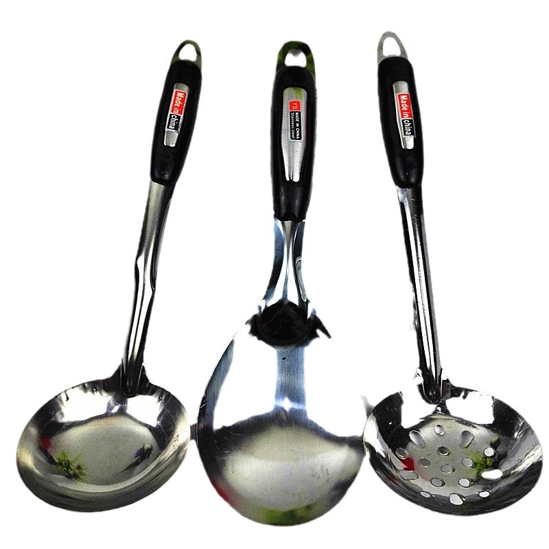 Stainless steel spatula fried spoon kitchen utensil set long handle…