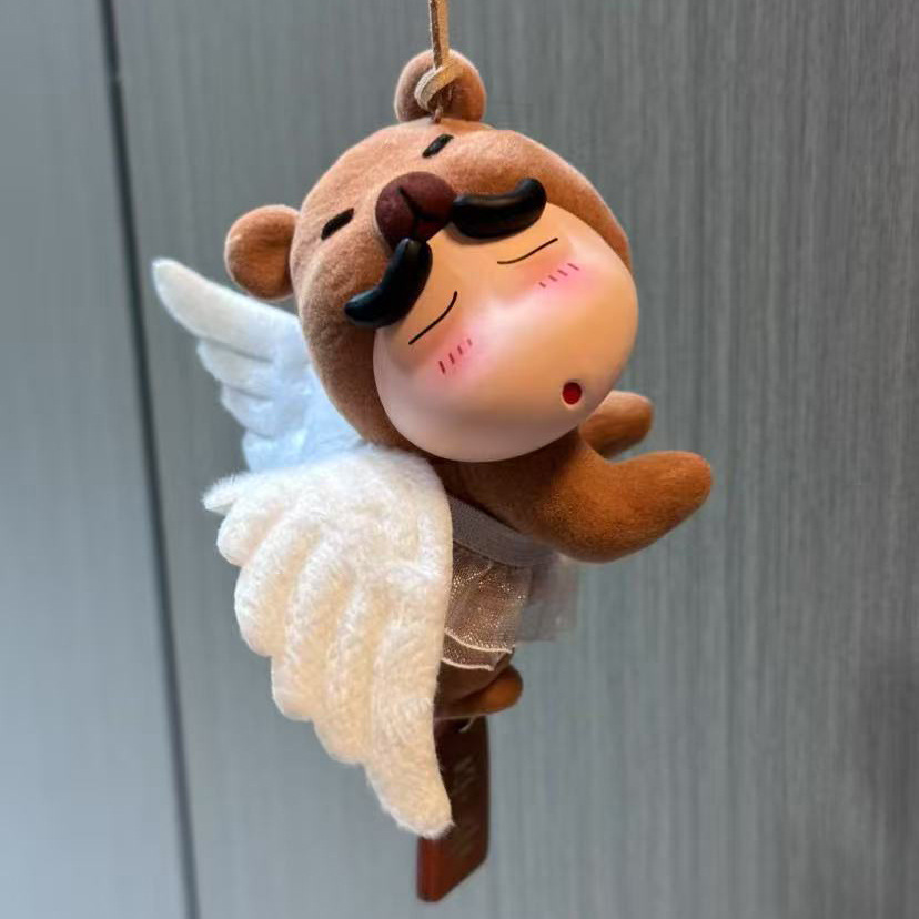 Crayon Shin-Chan Butt Bear Angel Shin-Chan with Wings Car Hanging Rearview Mirror Car Pendant Doll 2025 New Style
