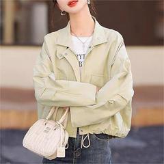 春秋韓国版2025新型春装ショートコート女性カジュアル大サイズ野球服ジャケット工装ジャケット