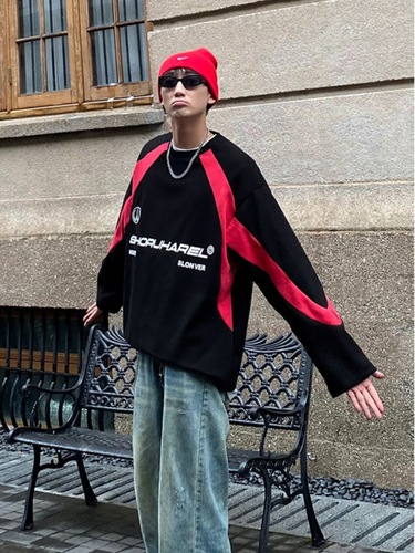 Men's Spring/Autumn American Streetwear Casual Heavyweight Advanced Loose Motorcycle Jacket