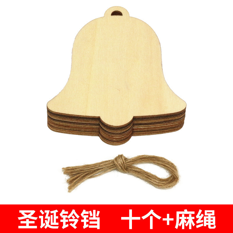 家居创意挂件手绘木质圣诞树装饰木片圣诞装饰木片 圣诞花装饰diy|undefined