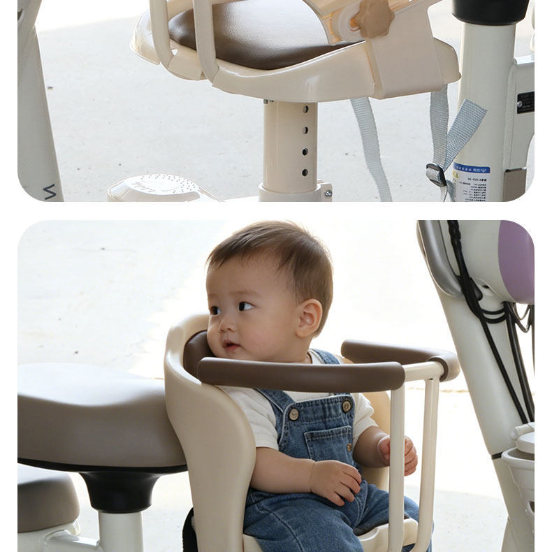 Electric Vehicle Front-Mounted Child Seat, Thickened, Fully Enclosed, Shock-Absorbing, Anti-Fall, Anti-Collision, Adjustable Baby Safety Seat