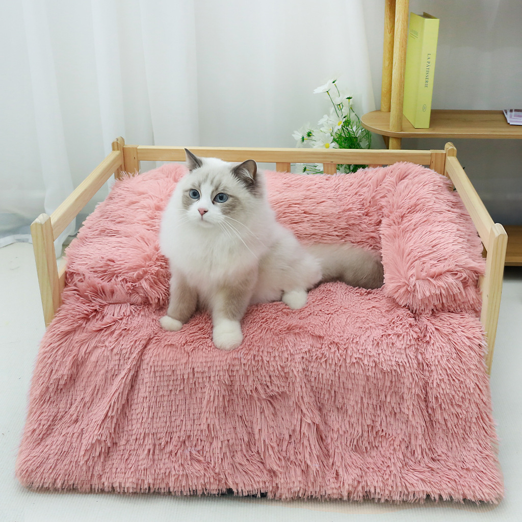 宠物四季通用宠物沙发床中小型犬猫泰迪长毛绒可拆洗窝工厂可代发