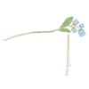 Metal Chinese hairpin with tassels from pearl, cheongsam, hair accessory, orchid, "fish tail" cut