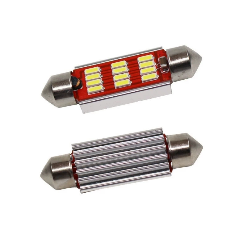 Двойные LED-светильники для автомобиля с подсветкой номера, CanBus 36 мм 4014 12smd, крыша лампа освещения номерного знака, внутреннее освещение