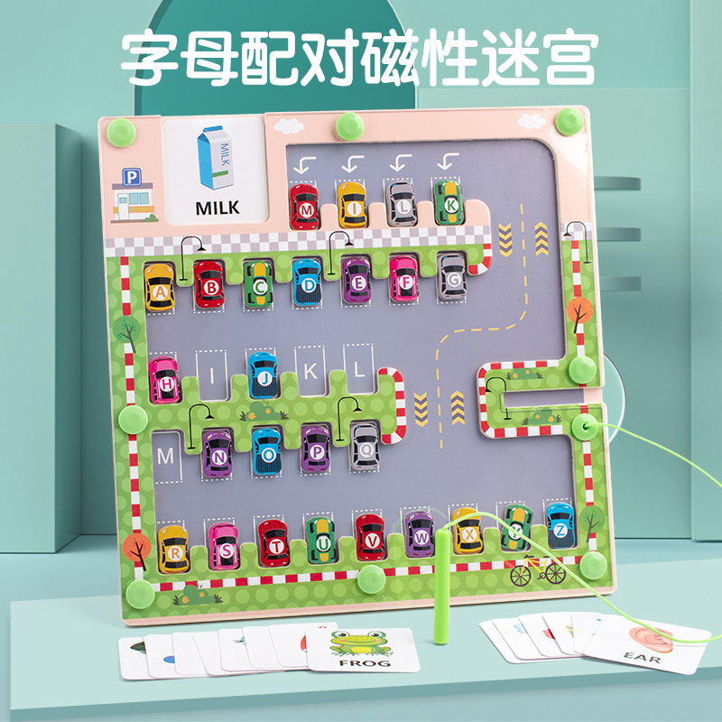 Contando magnético para niños transfronterizos Tablero de clasificación de color Clasificación de color Pluma magnética Juego de desplazamiento de cuentas Rompecabezas Juego de educación temprana