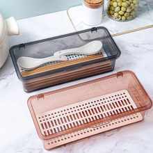 透明筷子收纳盒厨房家用沥水带盖防尘筷子筒餐具勺子筷子笼置物架