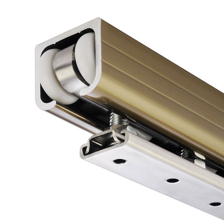 Hardware de muebles más pesado puerta corredera colgante rueda de madera maciza puerta de cristal puerta corredera puerta colgante riel deslizante puerta corredera ranura de la puerta plegable grúa
