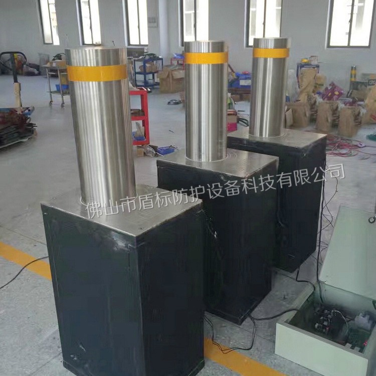 景区隐形停车桩防撞柱 可升降智能车牌识别阻车桩 小区升降隔离桩