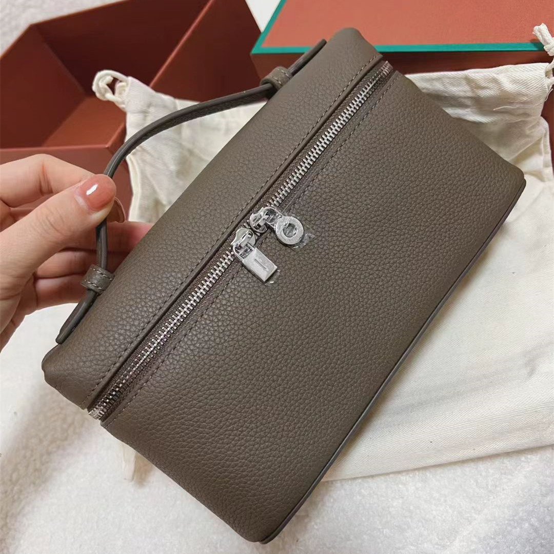 LP19 caja de almuerzo de cuero genuino bolsa nueva Gigi mismo estilo Kelly bolsa lychee patrón zurriago bolso simple bolsa de hombro para las mujeres