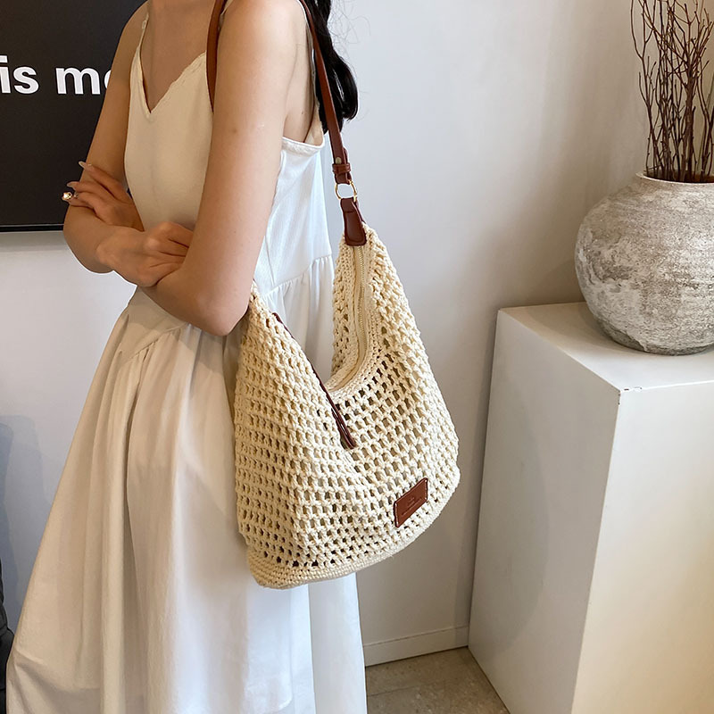 Diseño de nicho de moda de gran capacidad bolsa de hombro de mujer 2026 bolsa de vacaciones bolsa de playa casual