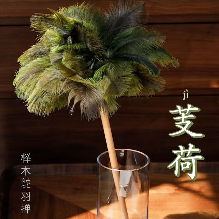 Ostrich Feather Duster Household Electrostatic Duster Sweeping Dust Manual Cleaning Long Handle Feather Duster Factory Wholesale