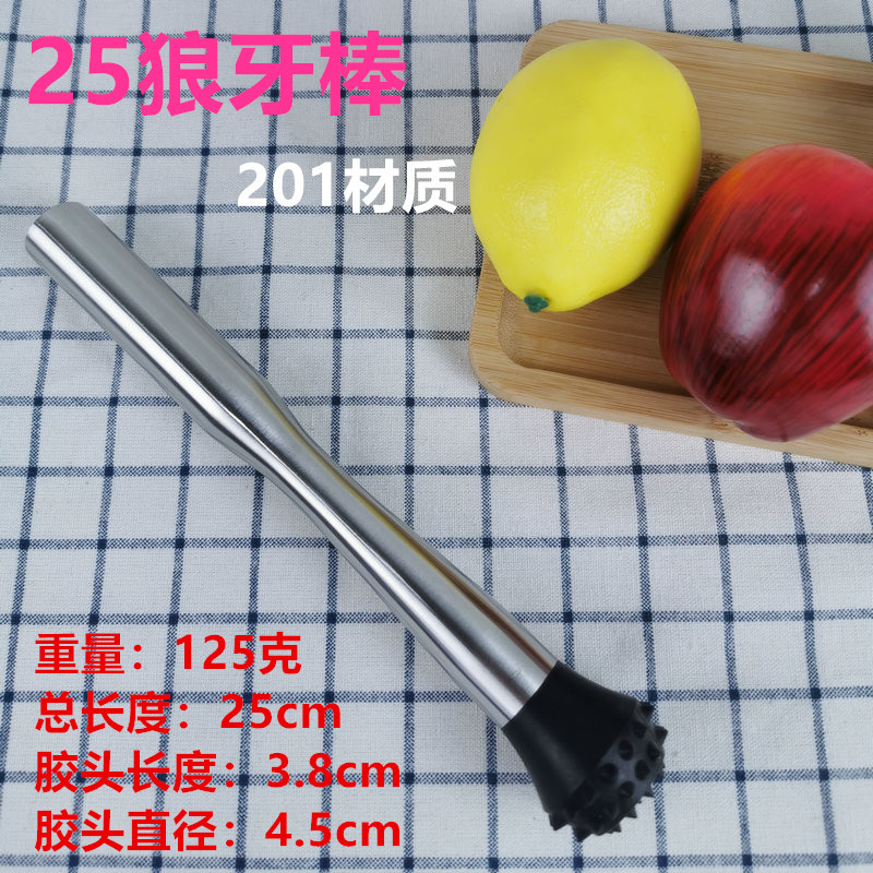 Trituradora de hielo de acero inoxidable palo de hielo batiendo a mano limón té herramienta trituradora de hielo jugo bar coctelera 304