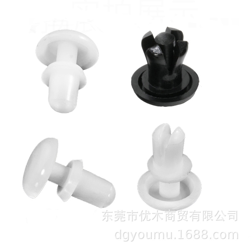 厂家直销R4系列塑料膨胀铆钉 4mm孔尼龙R型子母铆钉 PCB固定扣