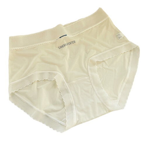 50g ultra-thin quick-drying traceless ice silk air mask pants mid-high waist pure cotton antibacterial crotch large size underwear for women wholesale