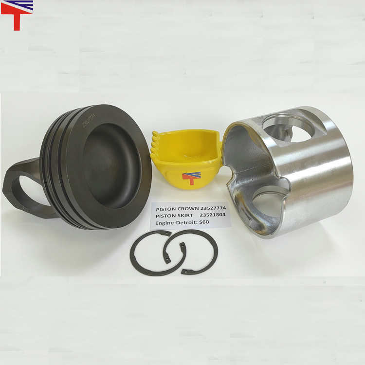 供应工程机械发动机配件 底特律S60活塞 23527774+活塞裙23521804