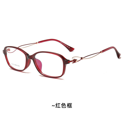 6063 Summer new TR90 glasses frame women's fashion with myopia metal hollow temples glasses frame wholesale