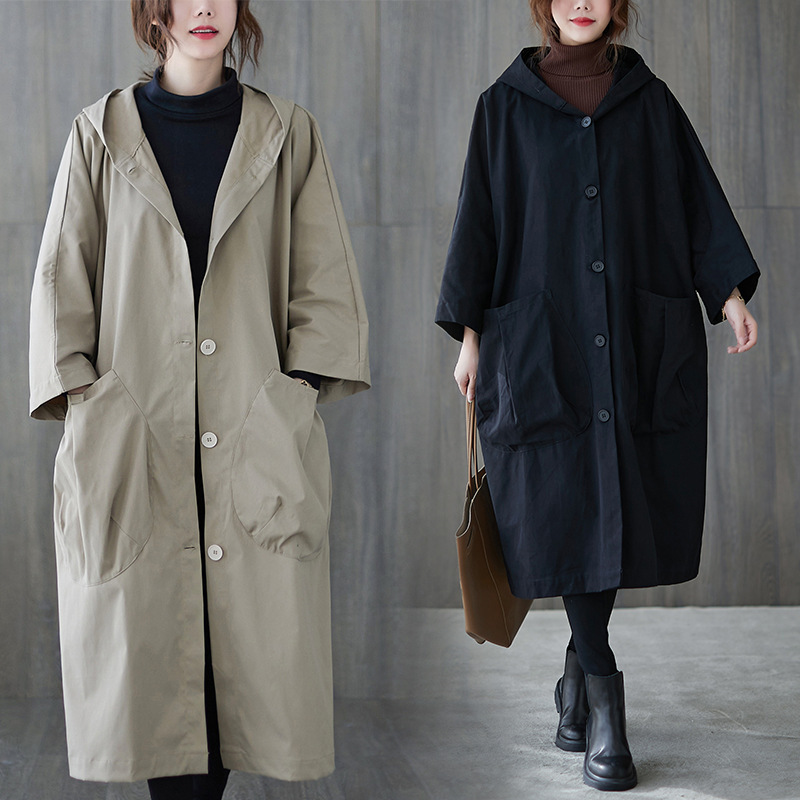 Long autumn trench coat