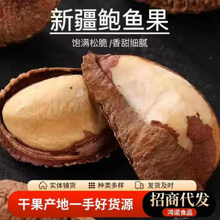 代发新货鲍鱼果沙漠果 散装坚果零食带皮大颗粒新疆鲍鱼果批发