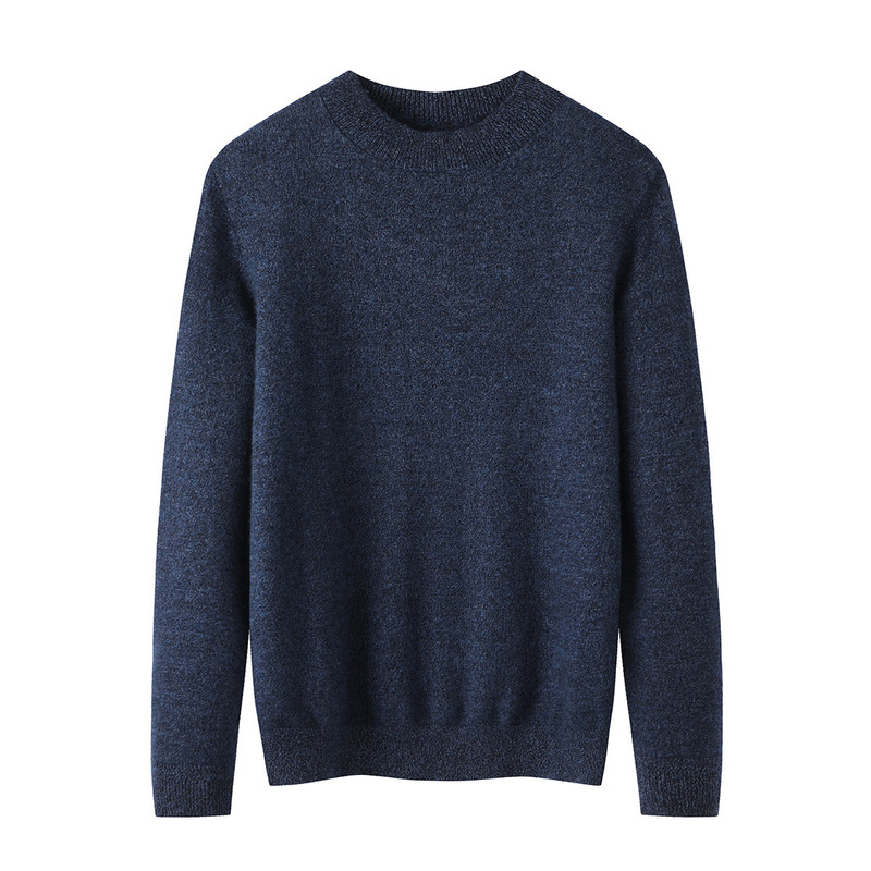 Brand Cut Label Autumn and Winter New Men's Clear Color Round Neck Warm Comfortable Casual Base Cashmere Sweater Z4Q18100