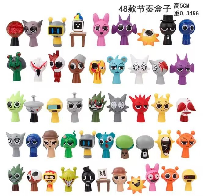 国境を越えた創造的なリズム箱Sprunki公仔手作りモデル音楽箱ゲーム周辺のおもちゃ|undefined