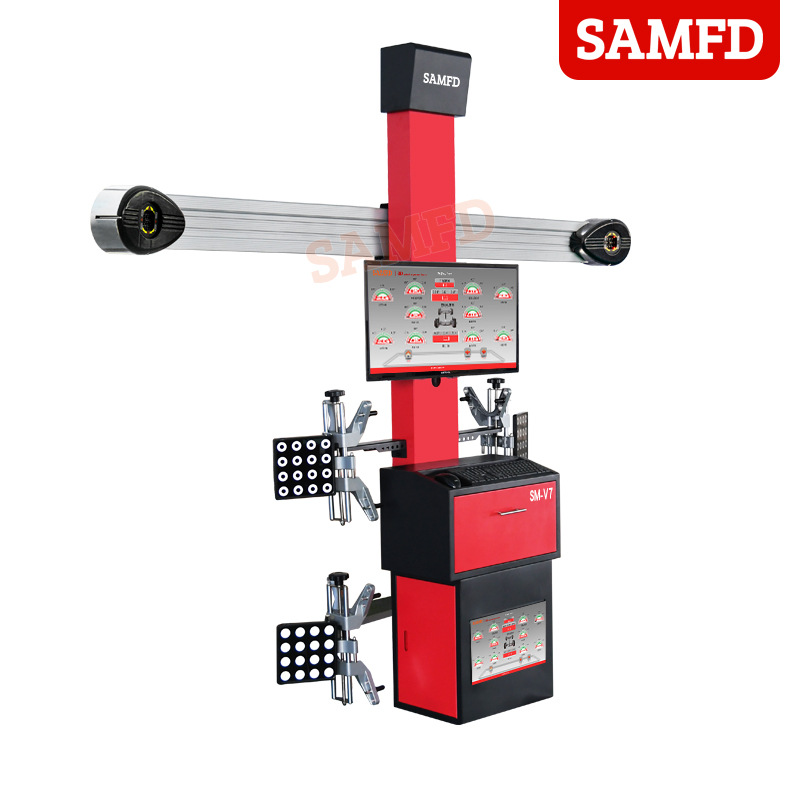 SAMFD coche 3D equipo de posicionamiento de cuatro ruedas juego completo de máquina de posicionamiento de cuatro ruedas, cizallador de cuatro columnas