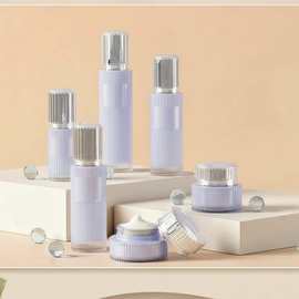 水乳精华玻璃分装瓶简约风按压泵头乳液瓶避光化妆品爽肤水包装瓶