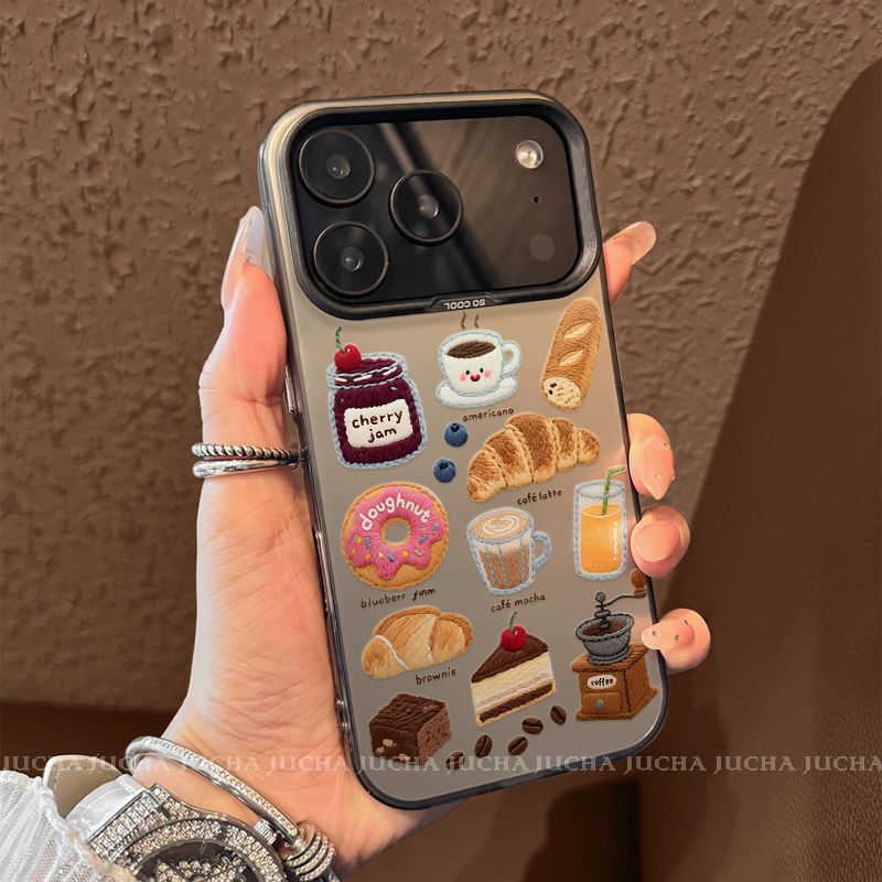 Suitable for Apple 17Promax Mobile Phone Case Design Niche Iphone16 New Style 15 Funny Plush Afternoon Tea