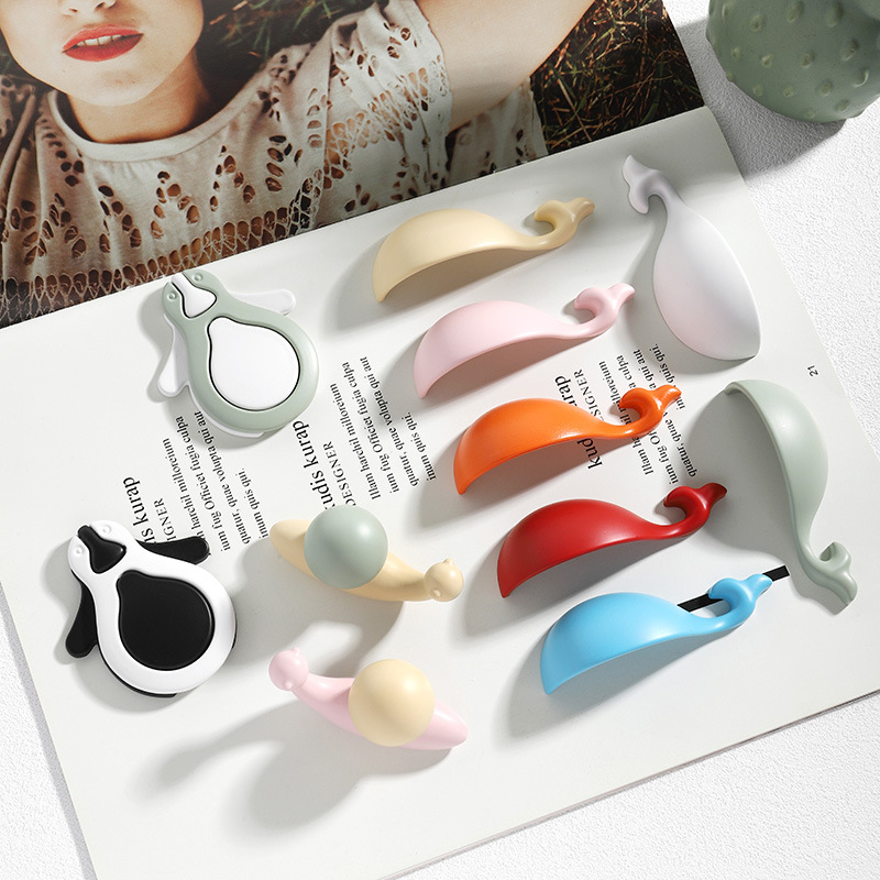 卡通彩色拉手兒童房衣櫃櫥櫃抽屜櫃門鋅合金小把手家具五金配件