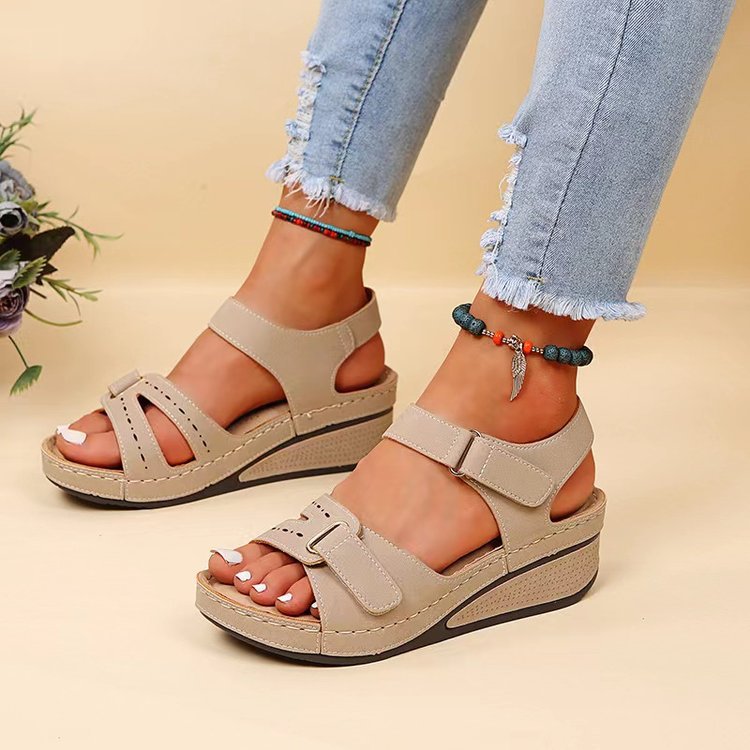 Roman Style sandals Women's 2023 Summer New Wedge Large Size Beach sandals Women's sandals for Foreign Trade sandals