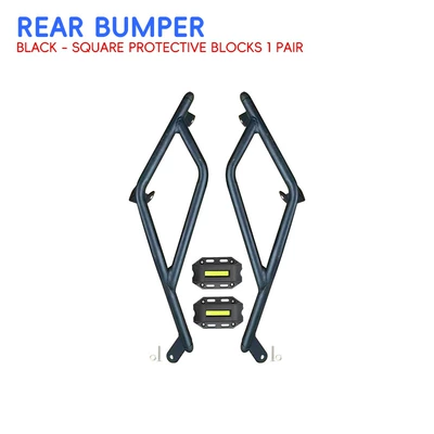 and modification parts, Motorcycle bumper - black-carbon-steel-rear-bumper-black-protective-block