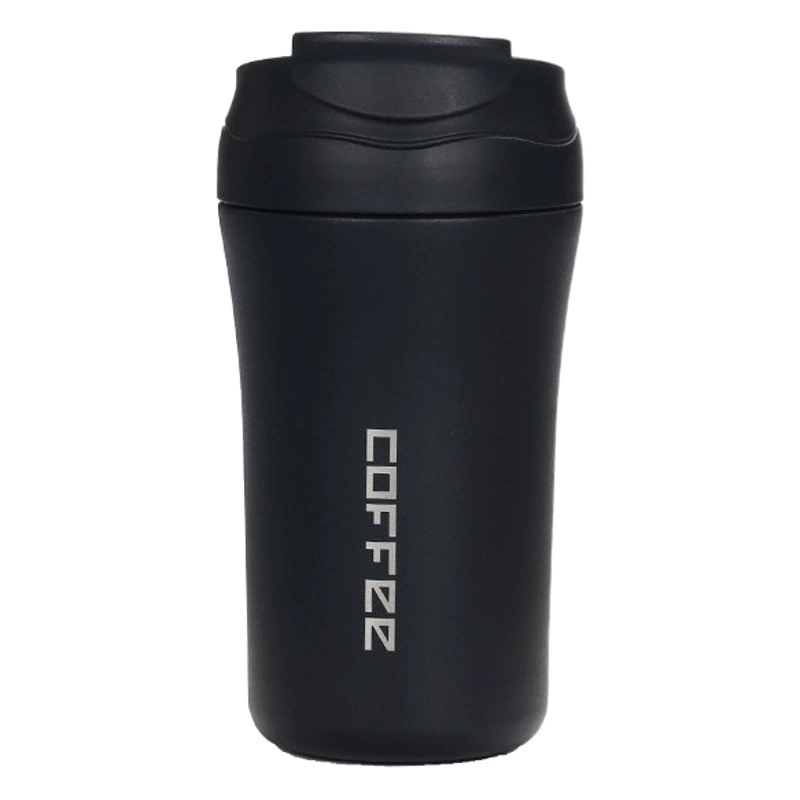 Трансграничная двухслойная кофейная чашка из нержавеющей стали, вакуумная откидная чашка, двойная соломинка, термос, автомобильная Подарочная чашка