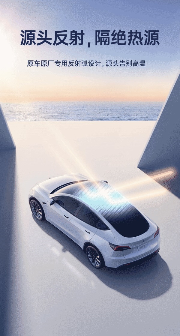 Changan Deep Blue Sl03 Sunroof Sunshade Curtain with Electrostatic Adsorption for Qiyuan A0S7, Full Blackout Film