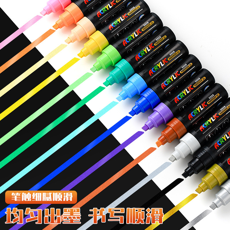 65g de gran capacidad de acrílico marcador de lápiz de graffiti resistente al agua 8mm de ancho marcador gigante material de pintura al por mayor