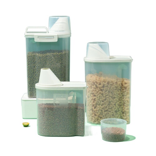 Japanese-style grain storage box, grain storage tank, grain storage tank, kitchen bean storage sealed tank, rice tank