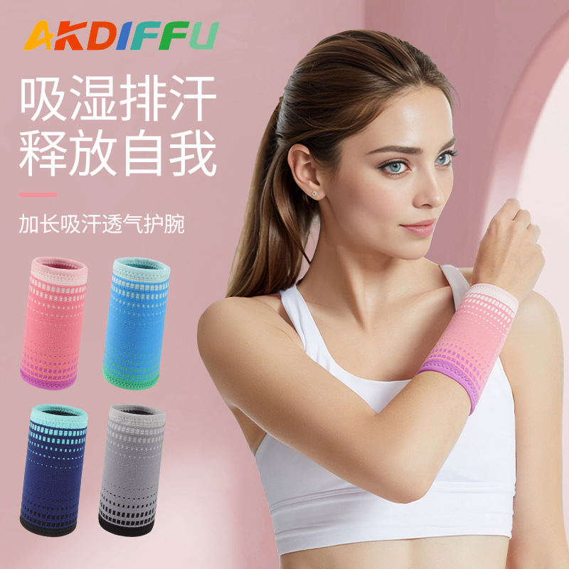 Protector de muñeca deportivo, protector de muñeca de punto, protector de muñeca de sudor, protector de peso, protector de mano de baloncesto, protector de muñeca ventilada
