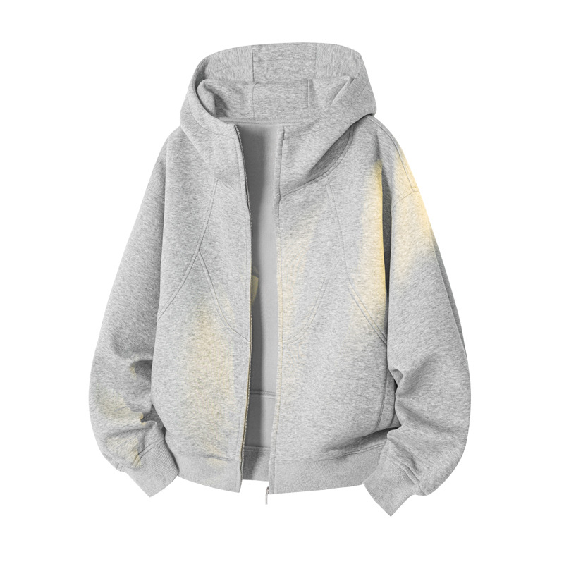 American Heavyweight Deconstructed Herren-Sweatshirt im trendigen Herbst-Design mit Patchwork-Elementen – vielseitig und elegant._voghion.com