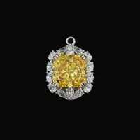 Ювелирные изделия Shipei из стерлингового серебра 925 пробы 8ct гусь желтый 13*13 Ледяной цветок вырезать высококачественный кулон ожерелье для женщин 40-50 см