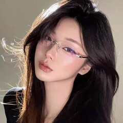 复古金丝椭圆无框素颜眼镜女近视可配度数高智感张元英同款韩纯欲