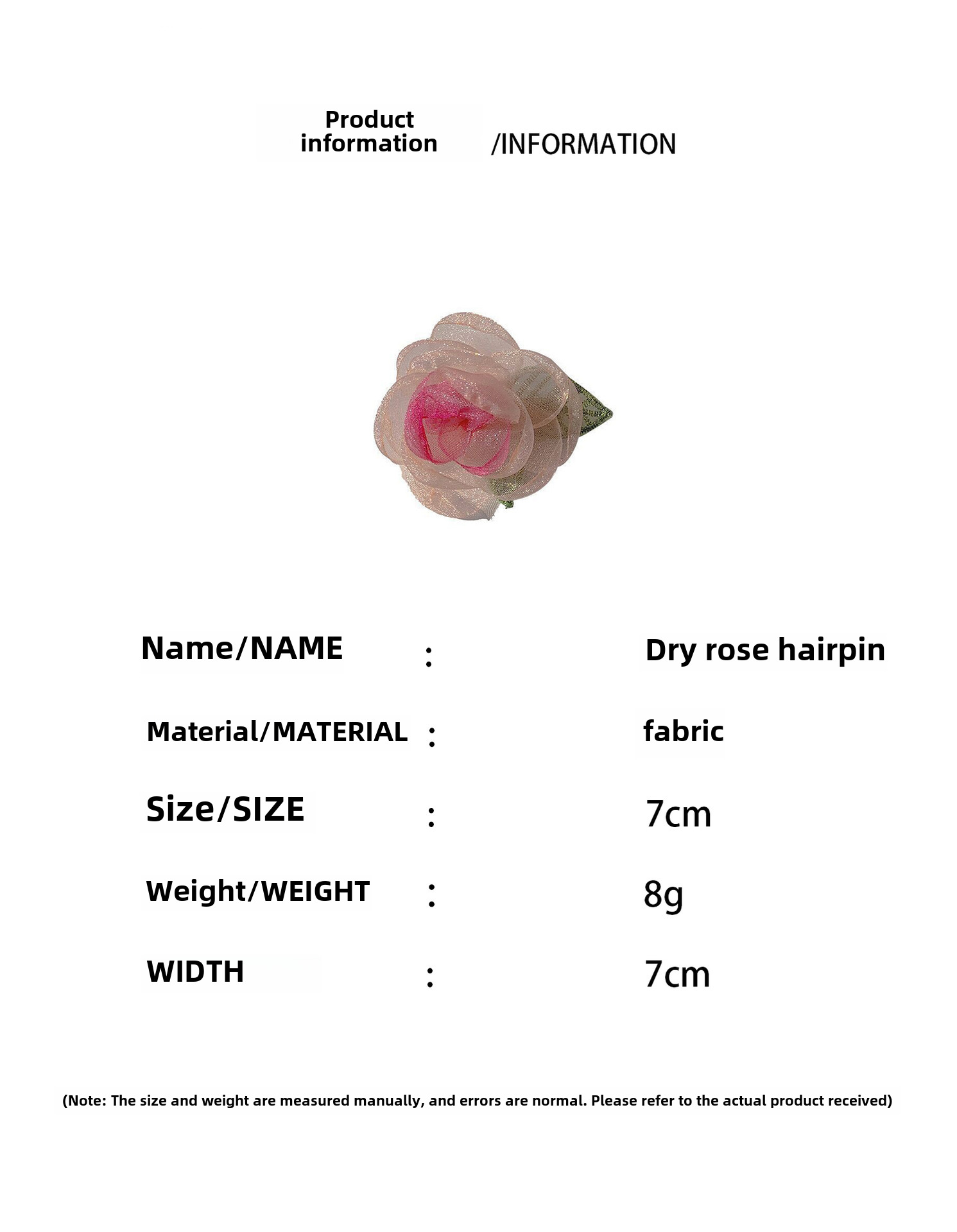 Super Fairy Mori Style Organza Rose Flower Hairpin Women's Spring New Style Side Clip High-grade Elegant Hair Accessories Headwear_voghion.com