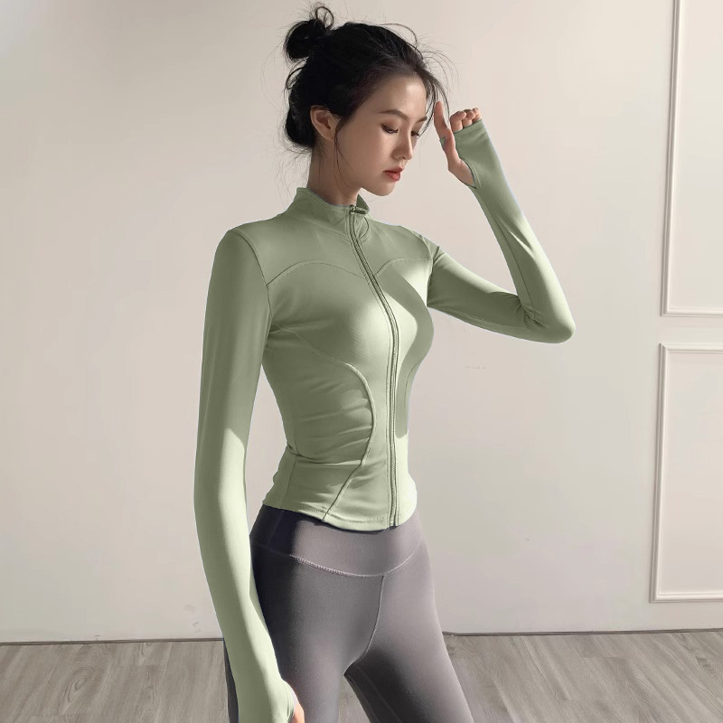 Ropa de protección solar al aire libre chaqueta deportiva ropa de ejercicios yoga de manga larga mujer entrenamiento de ocio ventilación secado rápido chaqueta
