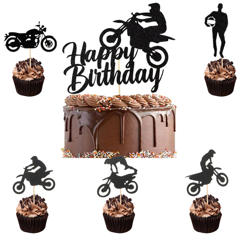 Motorcycle Cake Insert, Motorcycle Cycling Sports Theme Boy Birthday Party Decoration Insert Motorcycle Cake Insert, Motorcycle Cycling Sports Theme Boy Birthday Party Decoration Insert